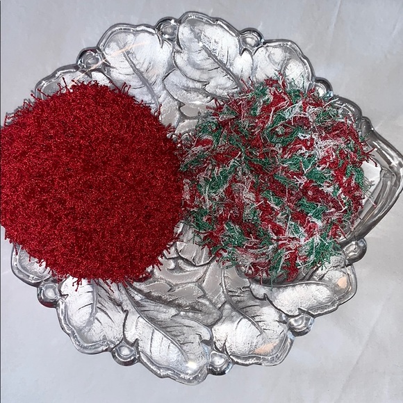 Hand Crafted Two Crocheted Kitchen Scrubbies - Picture 3 of 5